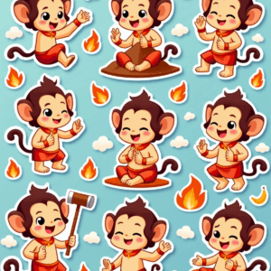 Indian Gods - Religious - Stickers Sheet v57